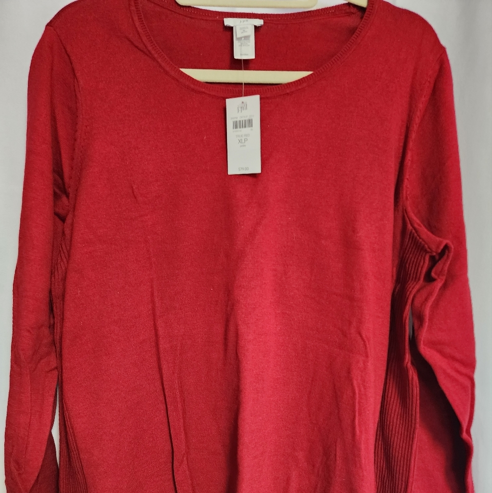 NWT J.Jill True Red Pullover Sweater sz XLP